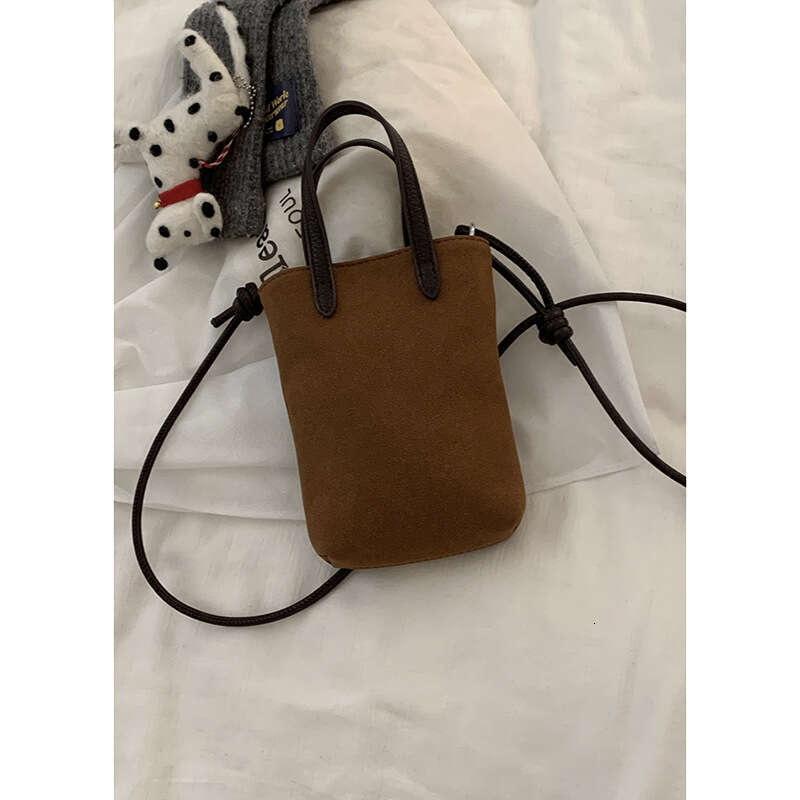 designer bag High-end Fashion Suede Handbag Mini Bucket Exquisite Cute Versatile Shoulder Crossbody Bag