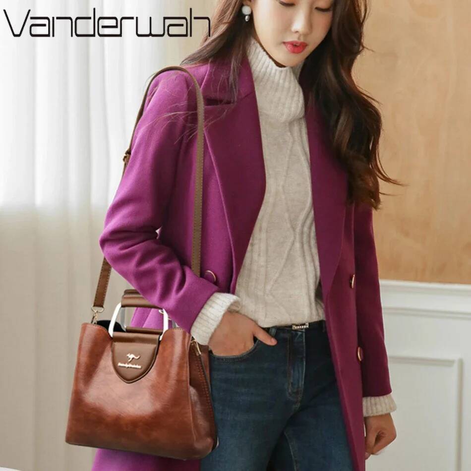 DHGM Genuine Brand Tote Bag Leather Designer Handbags High Quality Ladies Crossbody Hand Bags for Women