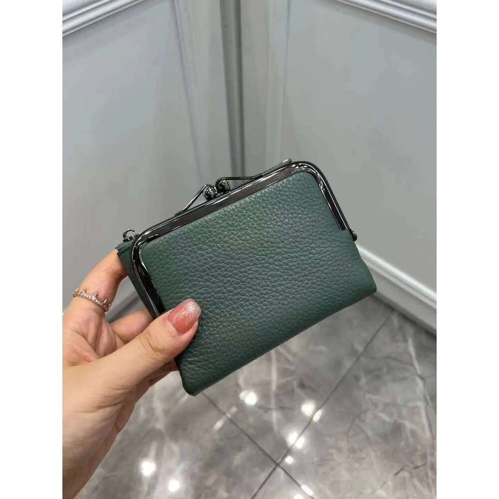 Coin Purse Genuine Leather Retro Handbag Short Women's Multifunctional Clip Zero Wallet Cowhide wallets Card holder