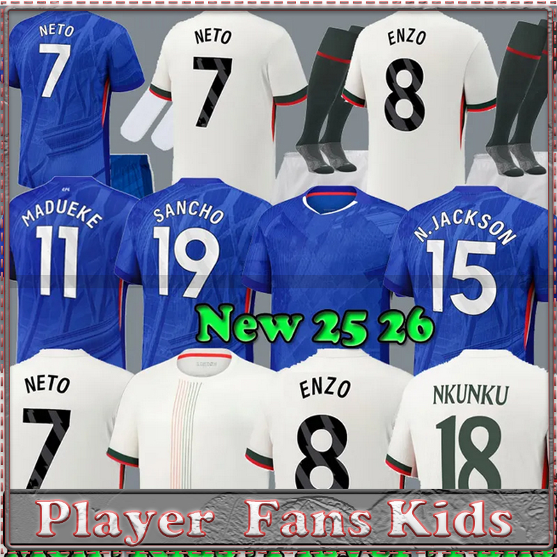 2526 Chelseas cfsjersey Cole Palmer Jadon Sancho Enzo Fernandez jersey Marc Cucurella Mykhailo Mudryk Caicedo Men kids Players fans Football jerseys kit Retro