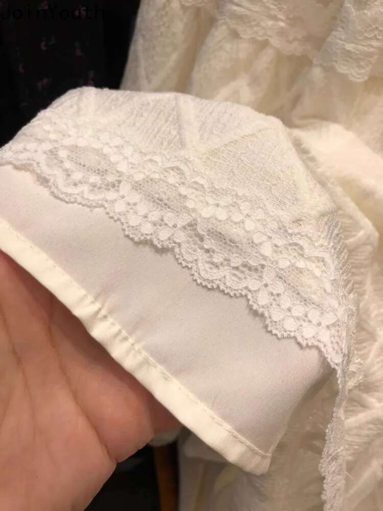 Women Clothes Sweet Skirt 2025 Faldas Mujer De Moda Patchwork Lace A-line Jupe Fashion Korean Saia High Waist Tenperament Skirts