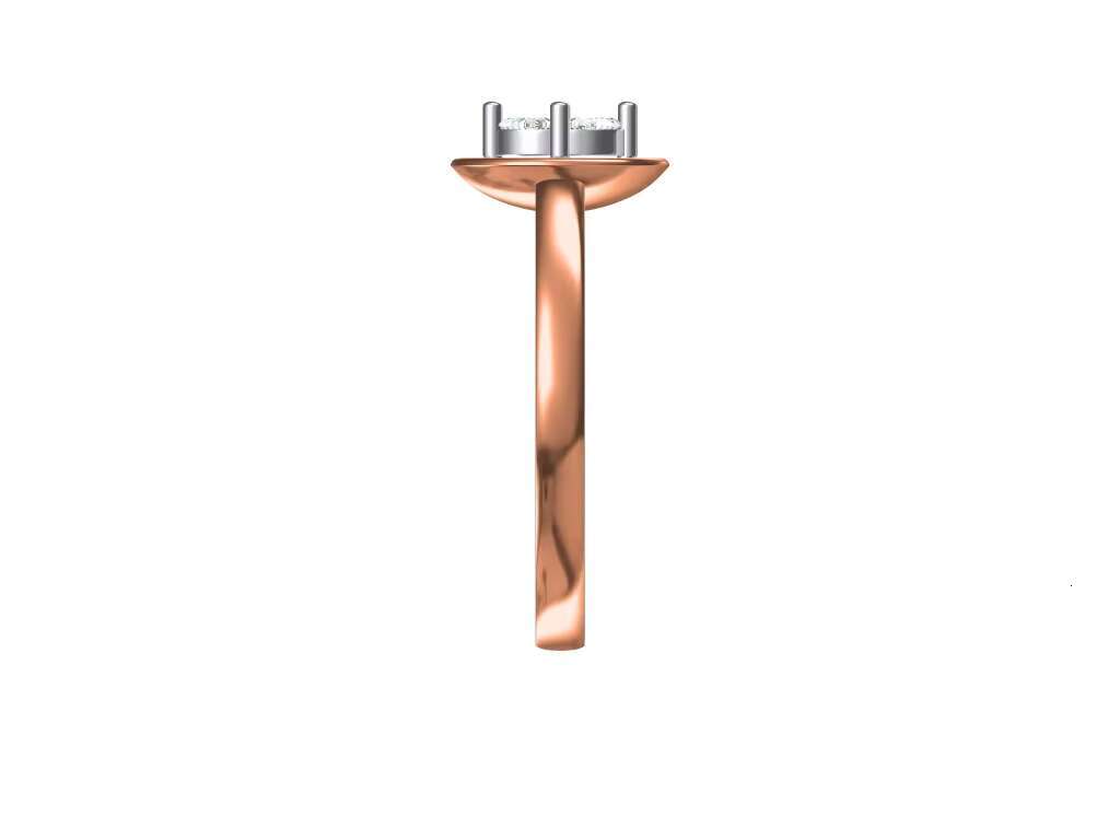 High Premium Quality Cheap Price High 18K Rose Gold Plated Diamond Engagement Ring Elegant Design Anniversary