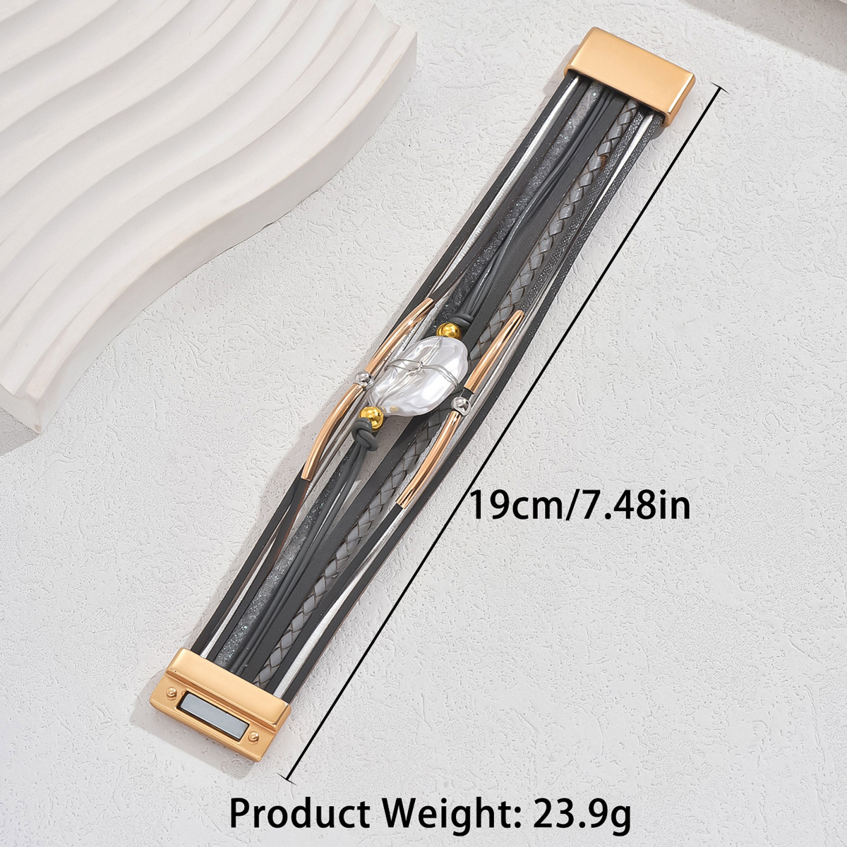 Fashion Commuter Style Women's Simple Multi-Layer Design Pearl Mother-Of-Pearl Bracelet