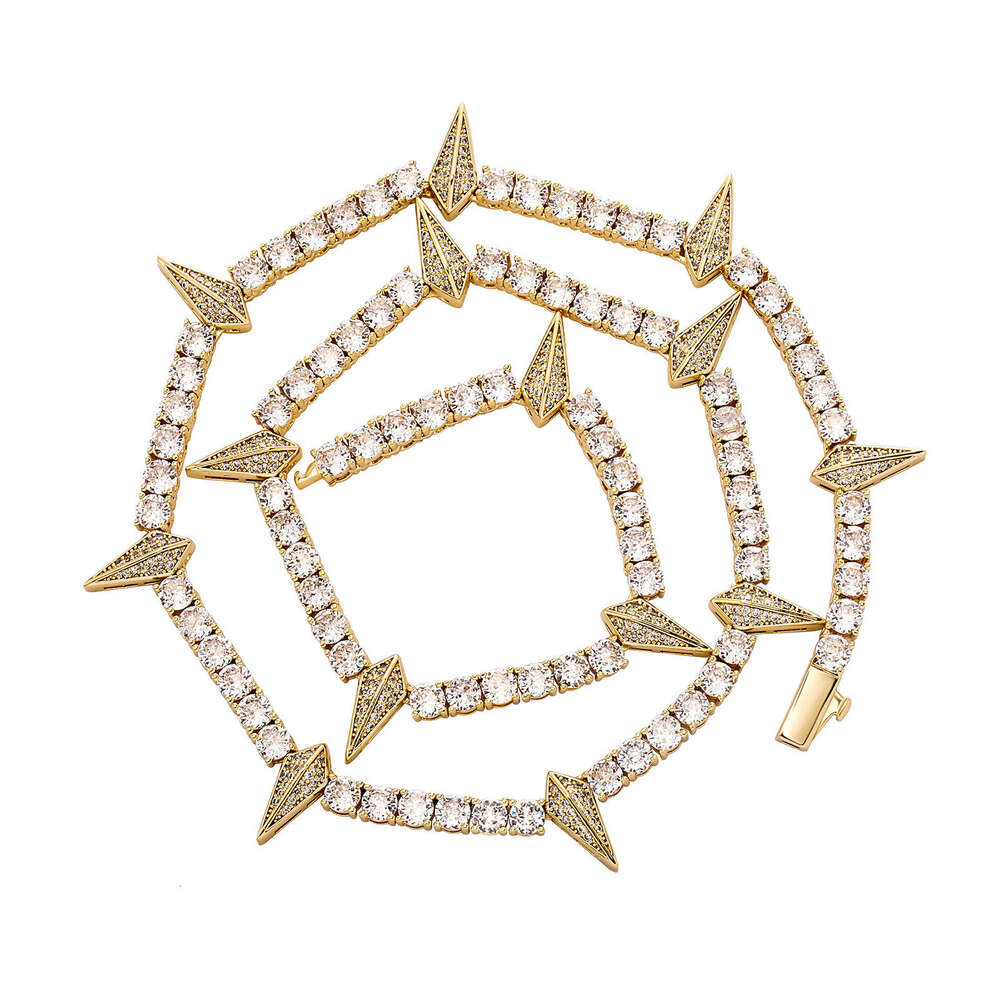 Jin Ao Hip-Hop New Black Panther Style Wolf Tooth Necklace Niche Personality Trendy Men's Zircon Clavicle Chain