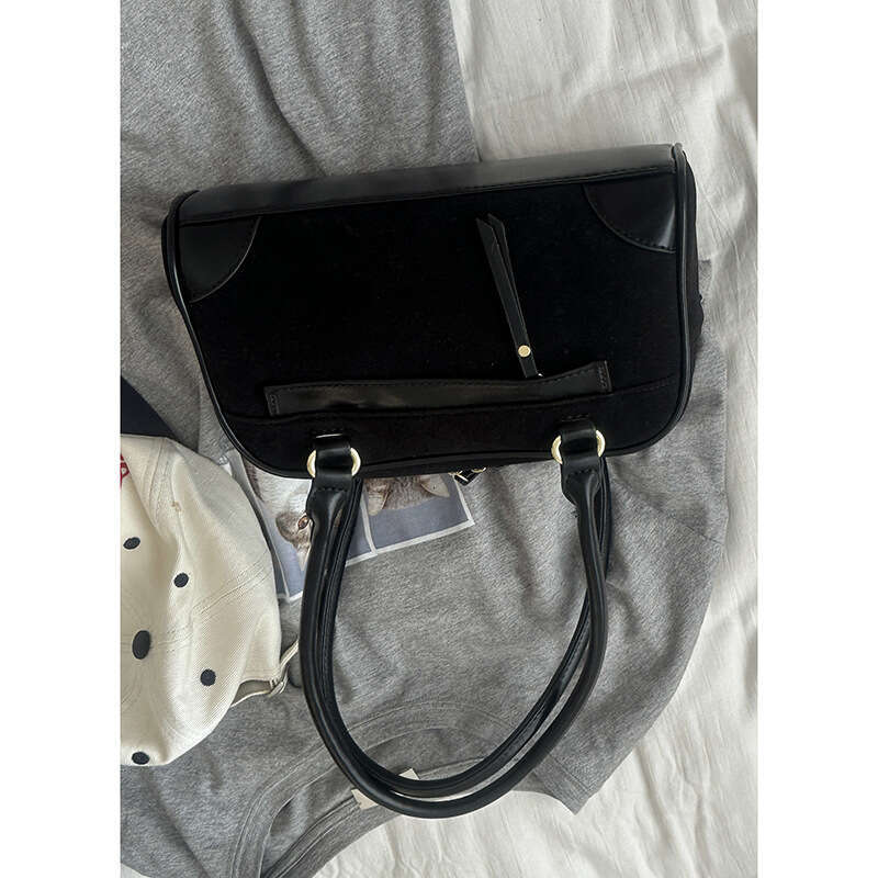 Autumn Suede designer bag Handheld Bowling Ball for Women 2024 New Niche Underarm Large Capacity Shoulder Bag