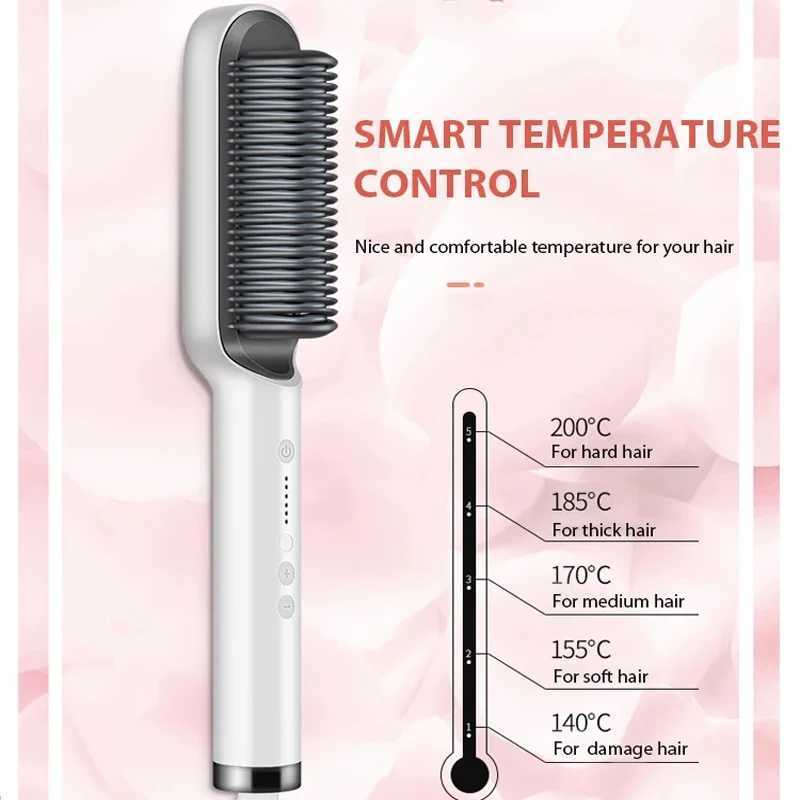 Multi-function hair straightener ion antiscalding electric heating comb PTC fast heating straight hair combXJ250621