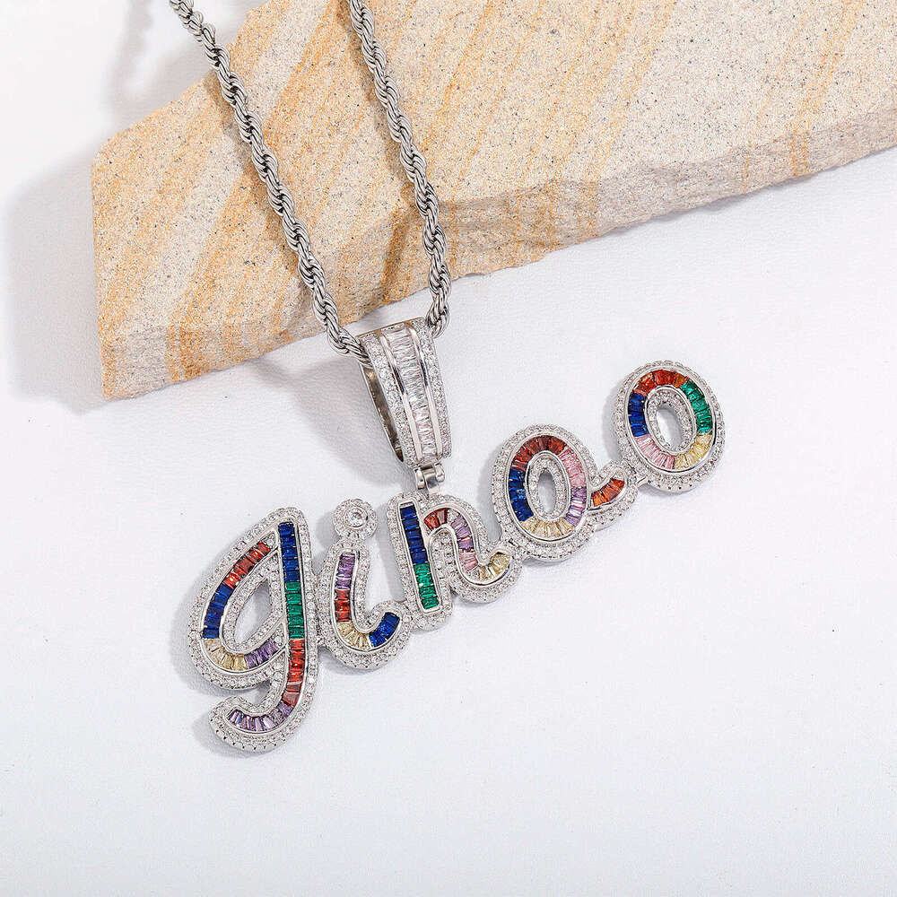 Jin Ao Fashion DIY Colorful Letter Pendant INS Trend High-end Design Couple Name Combination Necklace