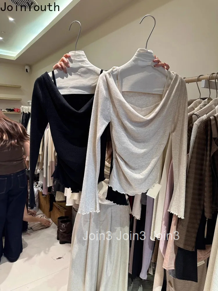 Solid Color Jumper Chic Pullovers Women Clothing Pull Femme Slash Neck Slim Waist Knit Sweater Tops Fashion Korean Sueter Mujer