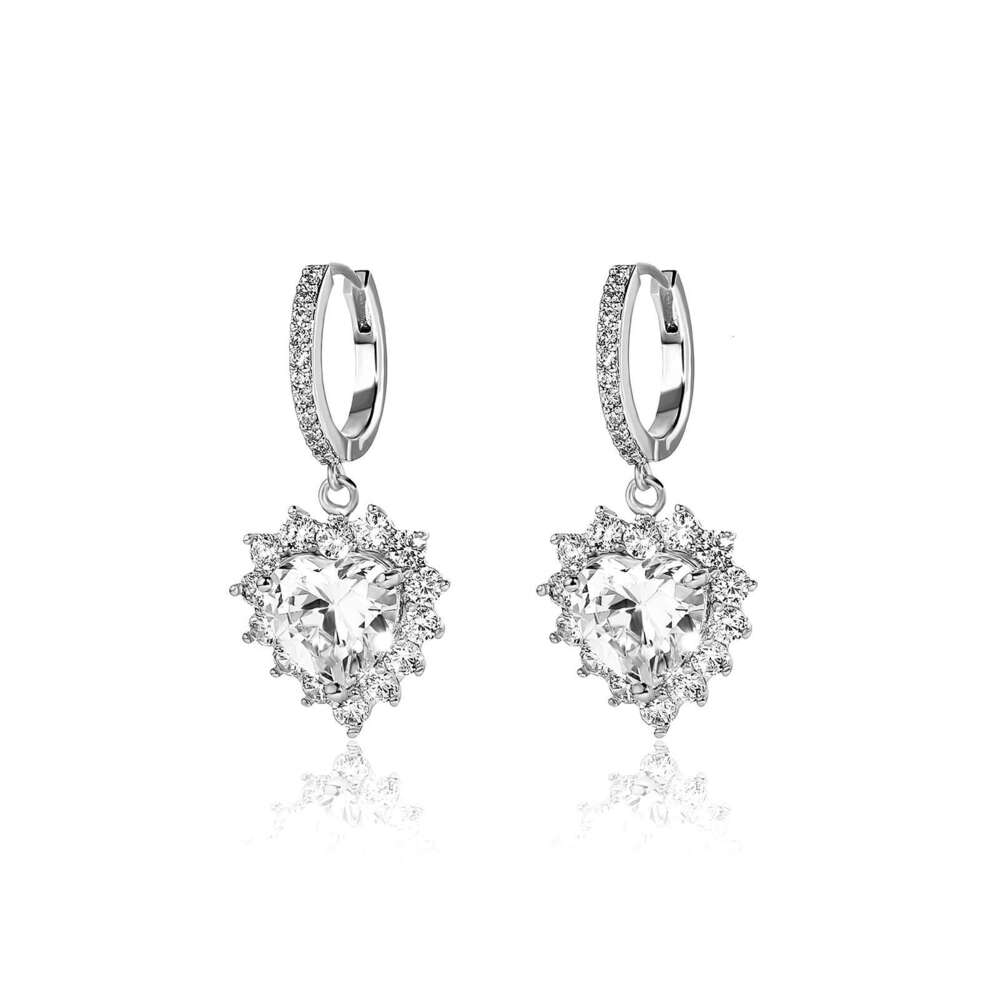 Jewelry Gold Australian Heart-shaped Zircon Earrings Ins Internet Celebrity High-end Design Sense Women's Trendy Ear Accessories