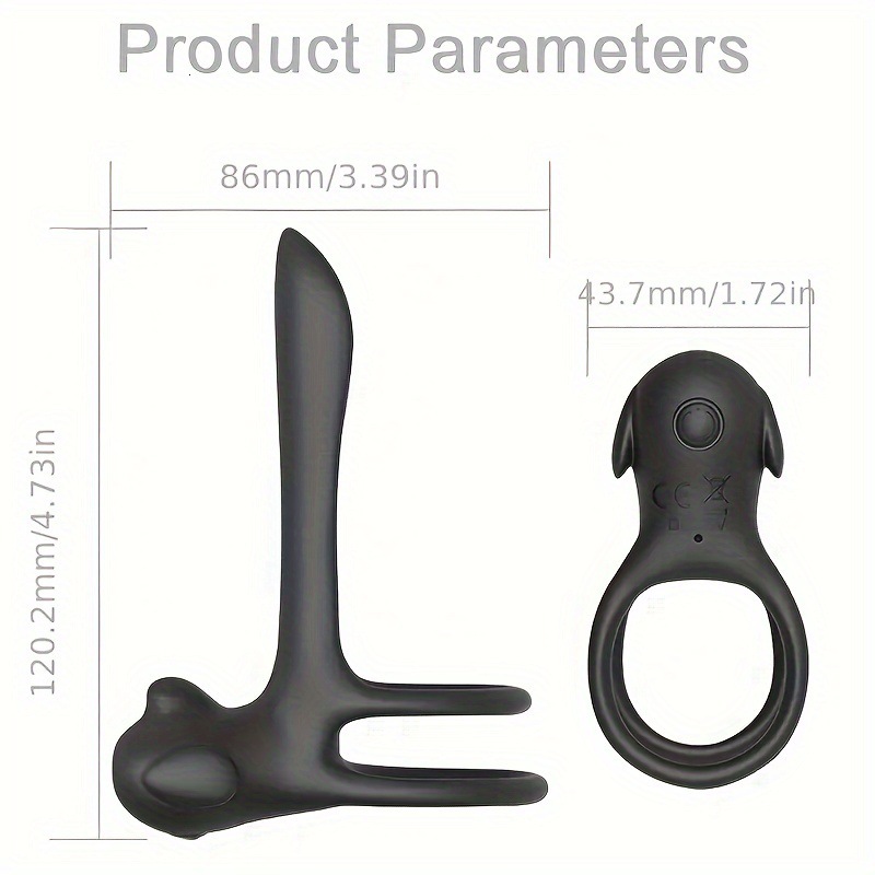 Male and Female Couple Synchronized Delayed Ejaculation Double Ring Sleeve Adult Sex Wearable Toys