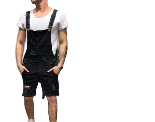 Casual Mens Jeans Work Pants Suspenders Men Clothing Adjustable Overalls Ripped Jeans Denim Shorts Men Cargo Pants Baggy Jeans 250618