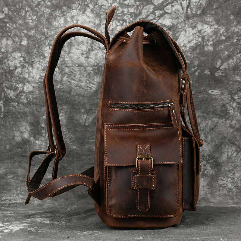 2025 New Arrivals For Genuine Leather Laptop Travel Backpack 17 Inch Daypack Shoold Bag Men Male Large