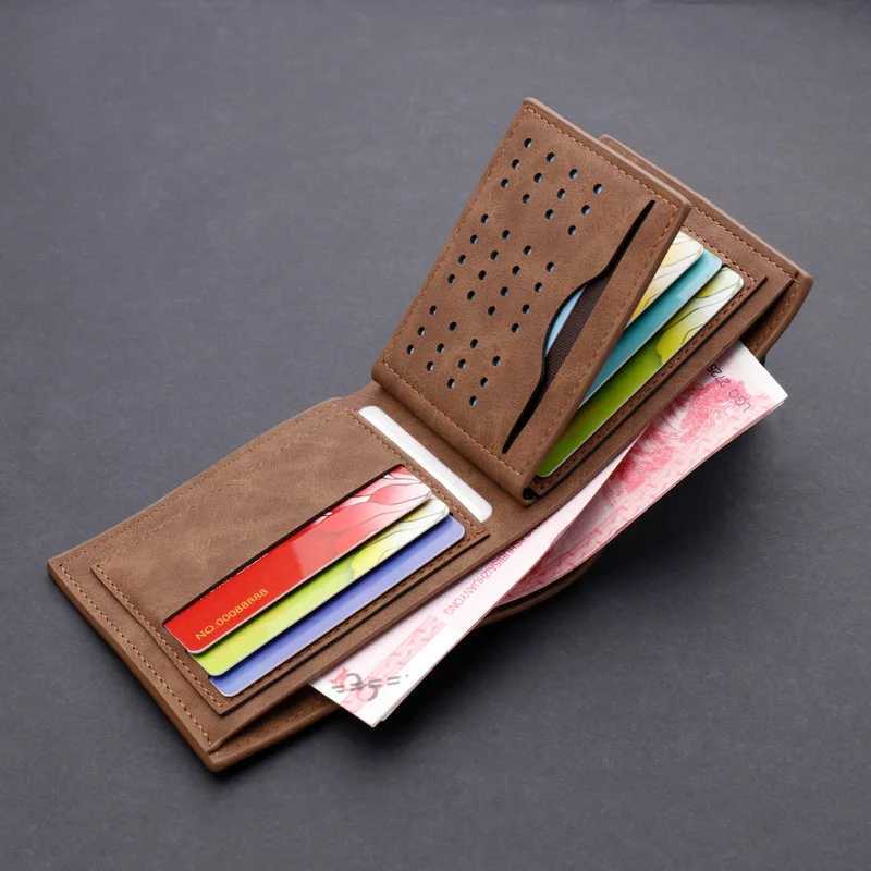 2025 Mens Wallet Multi-functional Wallet Simple Gentleman Short Leather Triple Fold Wear-resistant Vintage Wallet Z250621