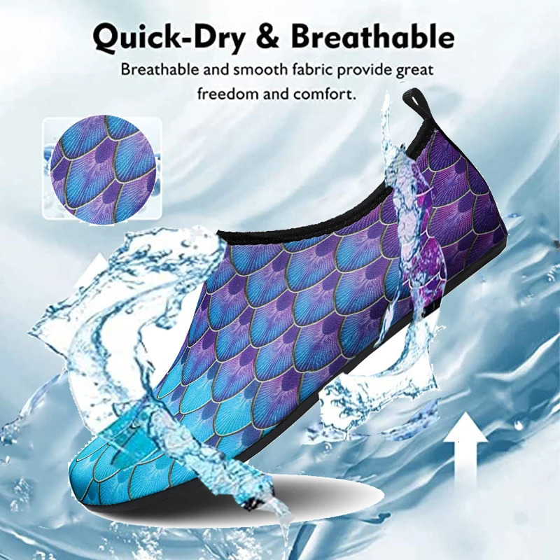 Men Water Aqua Shoe Swimming Sneakers Barefoot Sandals Beach Wading Flats Unisex Breathable Quick Dry Footwear 250612