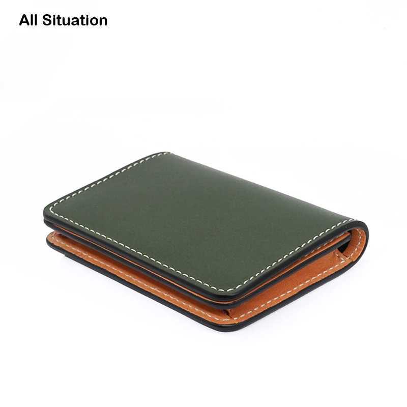 Business Card Bag Cowhide Leather Top Quality Men Storage Case Women Fashion Mini Wallets Coin Purses Z250621