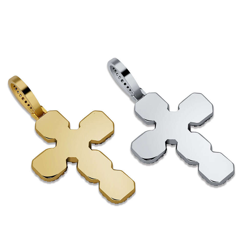 Hip Hop Full Dia Large Cross Pendant Cuban Necklace Men's Cool Dominant Personality Clavicle Chain Choker