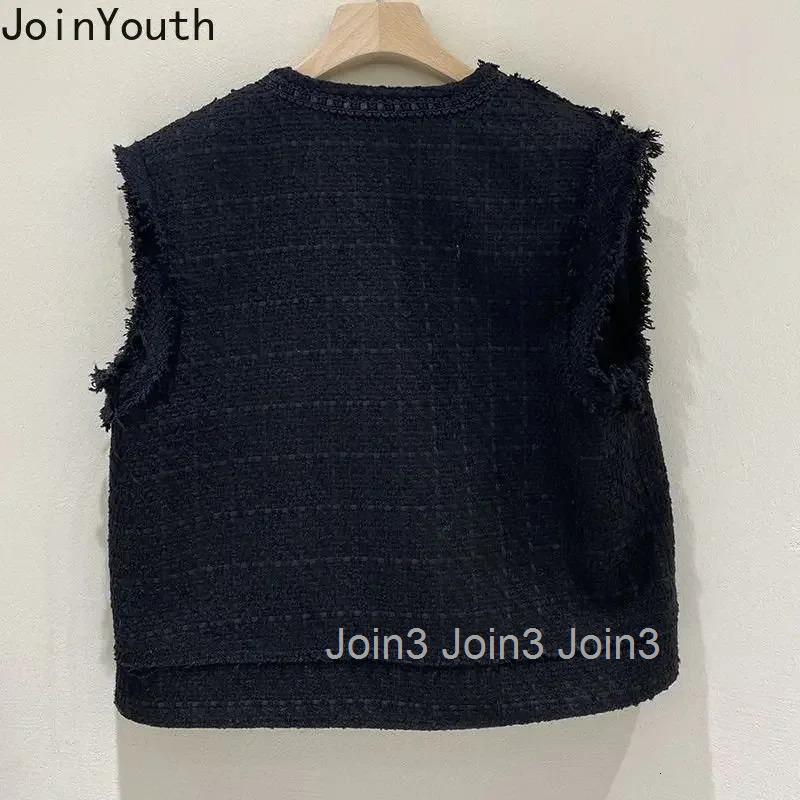 Korean Vest for Women Fashion Temperament Tanks 2025 Ropa Mujer Sleeveless Pockets Waistcoat Loose Vintage Jackets Y2k Tops