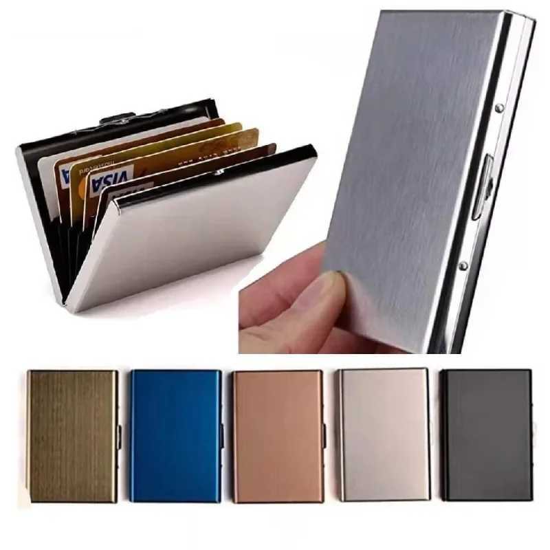 Metal Bank Credit ID Card Organizer Box Standard IC ID Card Holder Case Box Portable Business Cards Storage Box FRID STOP Z250621