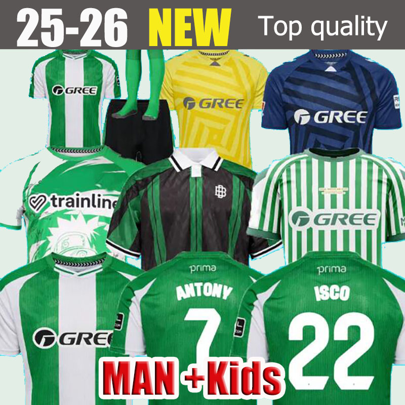 25-26 real Betis soccer Jerseys copa DEL rey FINAL away JOAQUIN Lo Celso B.Iglesias camiseta de futbol Juanmi ISCO LA CARTUJA third 22 special-edition foot kids home