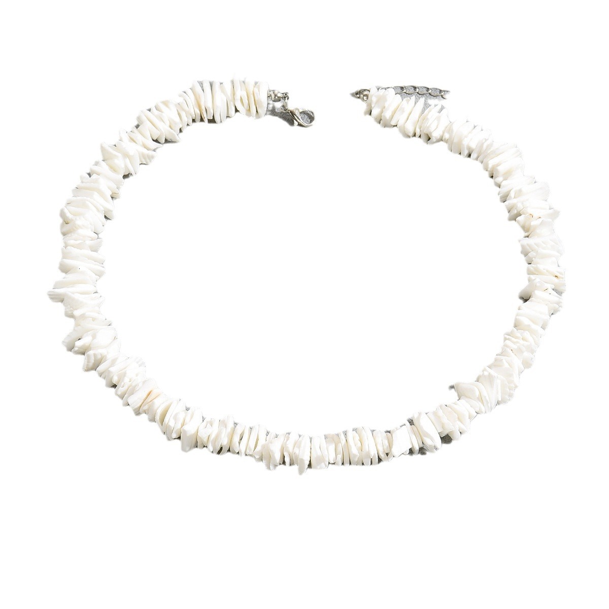 Minimalist Irregular Necklace With Natural Pearl Shell Clarbone Chain