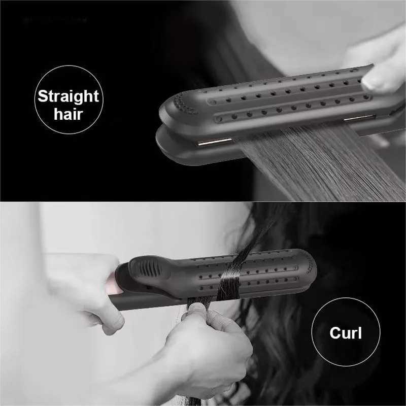 Hair Straightener Quick Portable Hair Styling Ptc Heating Led Light Display 2 In 1 Mini Air Styling Flat Iron StraightenerXJ250621