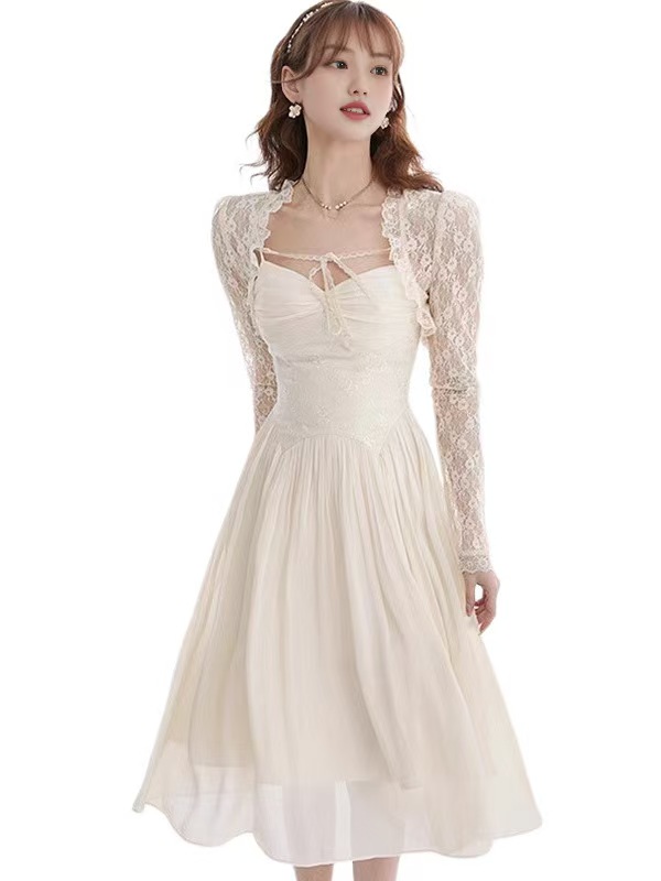K1106 Sun protection blouse for women, thin shawl for summer, suspender skirt, cheongsam, small cardigan, hollow lace top
