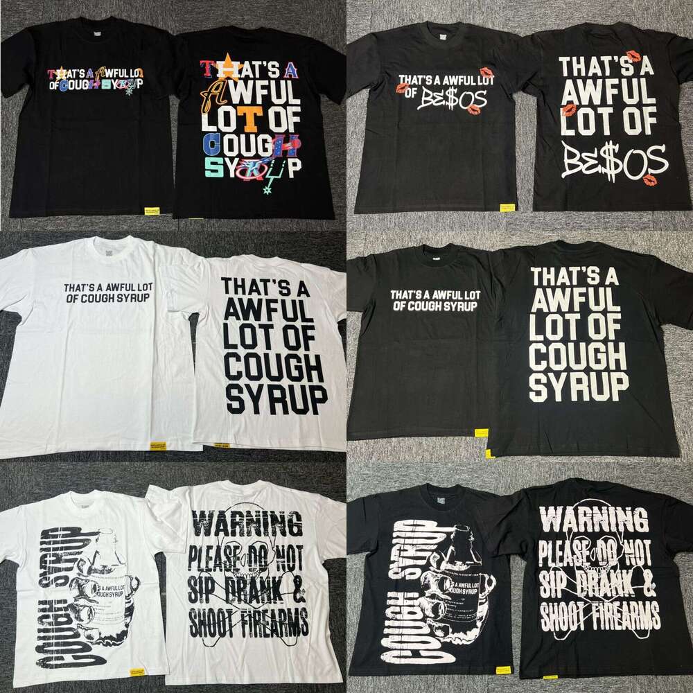 High-Quality THAT'S AWFUL LOT OF COUGH SYRUP Cotton Crew Neck T-Shirt Short Sleeve