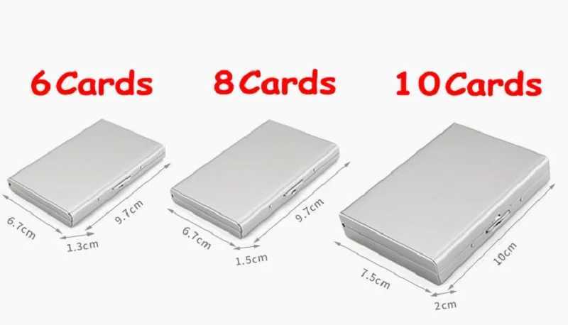Hot Case Wallet Men Women Business Multifunction Slim Wallet Stainless Steel Card Holder 6 Cards 8 Cards 10 Cards Z250621
