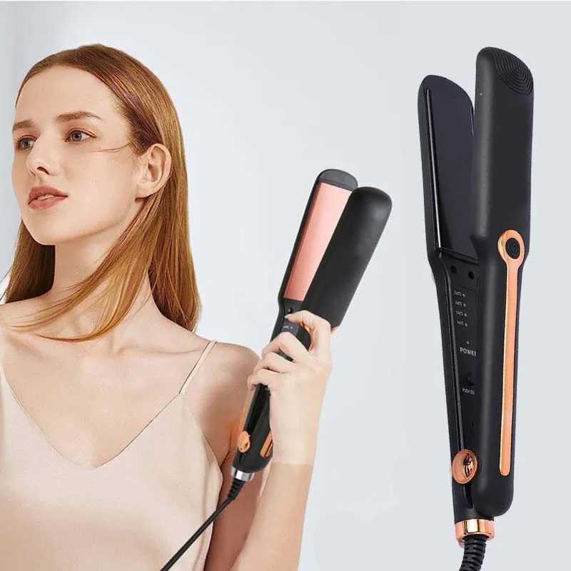 Negative Ion Hair Care 2 In 1 Iron Anti Scalding Straighteners Electric Splint Curling Iron For Hair Salon Styling ToolsXJ250621