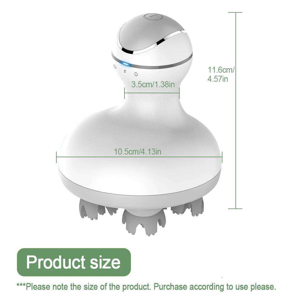 Electric 3D Head Deep Tissue Promote Hair Growth Antistress Relax Body Neck Massage Health Care Wireless Scalp Massager