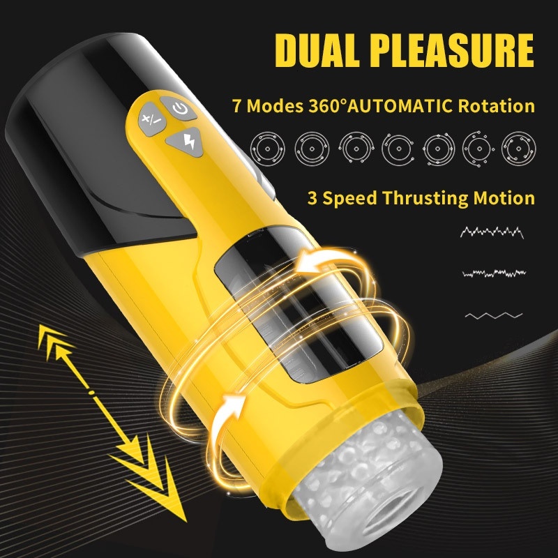 Dark Knight Electric Fully Automatic Telescopic Rotating Sound Silicone Airplane Cup Exerciser Adult Sex Toy