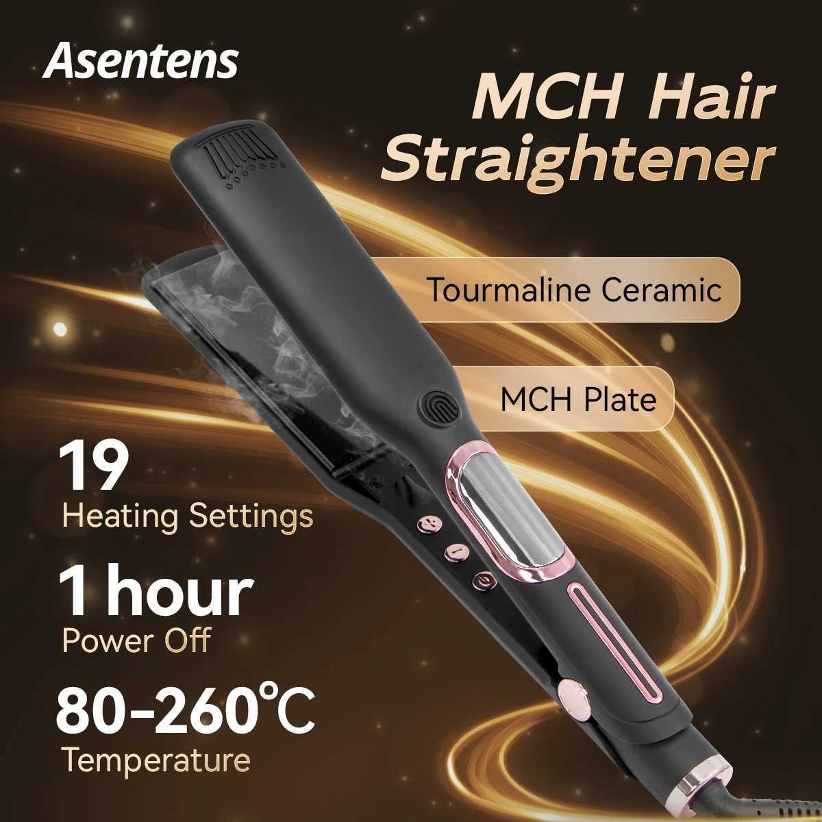 TQ-H1 Professional Hair Straightener Ceramic Digital LCD Display Instant Heating Curling Iron Hair Curler Adjustable TemperatureXJ250621