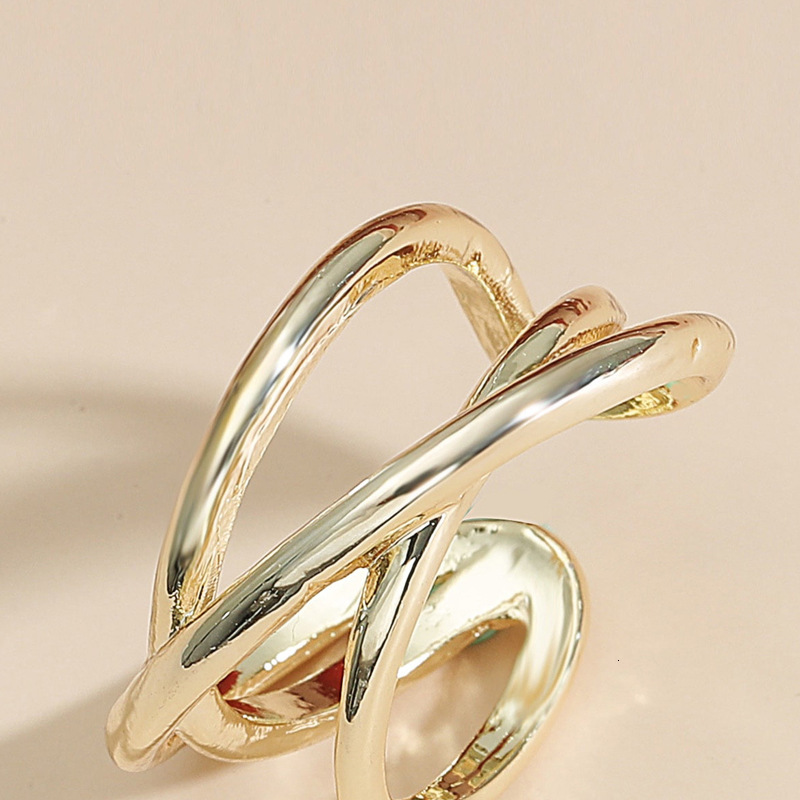 Fresh Japanese And Korean Sweet Plain Circle For Women, Unique Wrapped Design, Adjustable Open Ring, Index Finger Ring