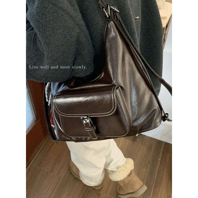 designer bag Milad Underarm Women's Backpack Winter 2024 New Simple Single Shoulder Large Capacity Tote Bag