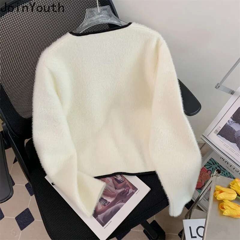 Knitwear Women Cardigan Coat O-neck Long Sleeve Sweet Bow Sueter Mujer Fashion Korean Pull Femme Temperament Cropped Sweater