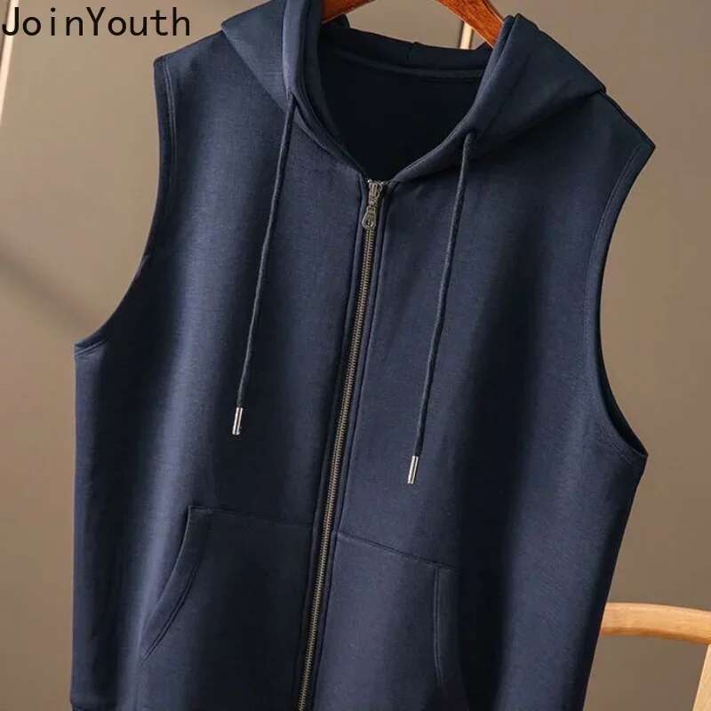 Fashion Sweatshirts Women Clothing Hooded Zipper Sleeveless Casual Hoodies Y2k Tops Streetwear Korean Vest Coat 2025 Ropa Mujer