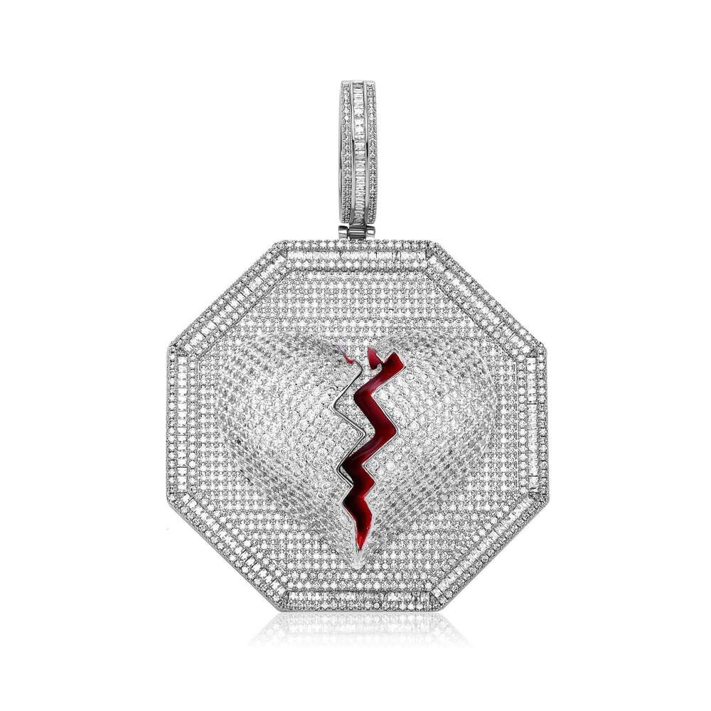 Jin Ao Hip-Hop Large Pendant New Copper Inlaid Zircon Full Dia Spliced Letter Necklace Men's Jewelry