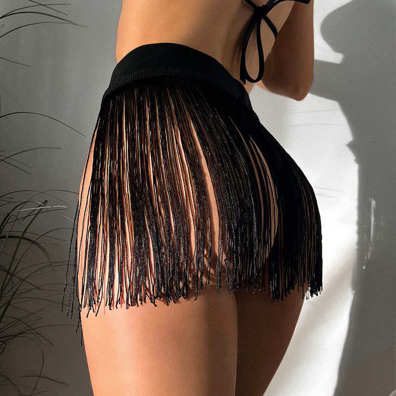 Free Shipping Designer Beach Pantsamazon Swimsuit 2025 New European And American Sexy Tassel Mini Skirt Beach Vacation Bikini Cover-up Swim Shorts Ski