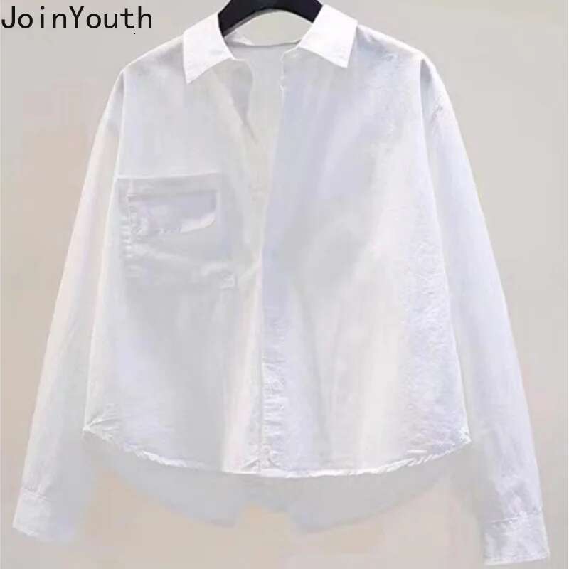 2025 Blusas Mujer De Moda Long Sleeve Loose Blouse Women Clothing Fashion Korean Casual Shirts Split Vintage Blouses Tops 27p490
