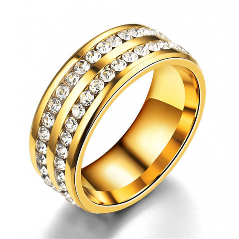 Princess Cut Cubic Zirconia Couple Rings Stainless Steel We