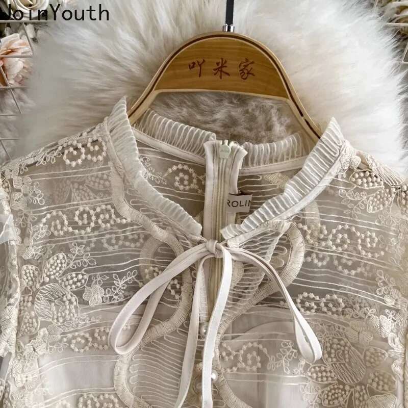 2025 Vestidos De Mujer Vintage Maxi Dress for Women Bandage O-neck Long Sleeve Robe Femme Chic Embroidery Lace Elegant Dresses