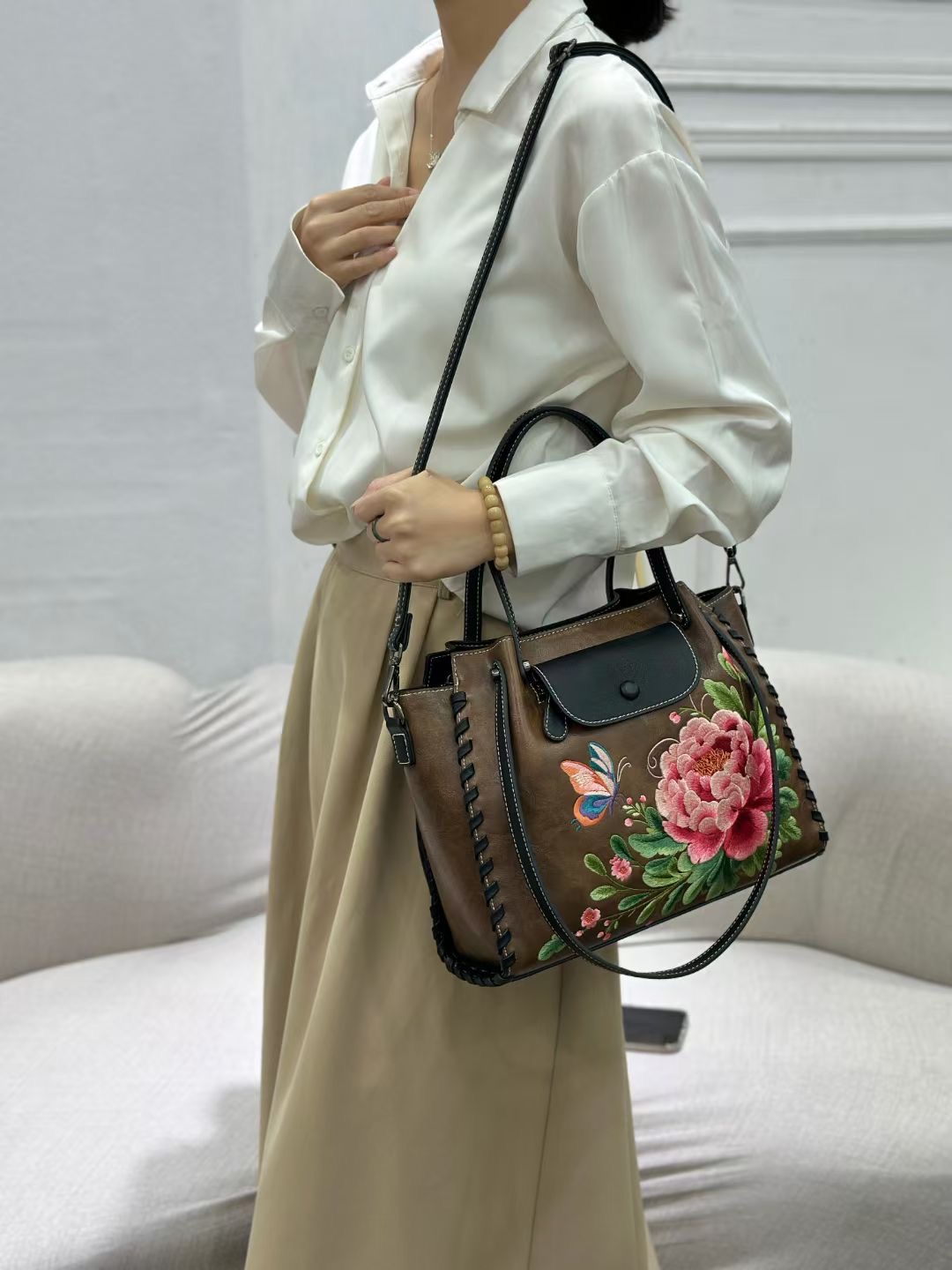 RH8890 Chinese Floral - Embroidered Handbags designer bag Support customization
