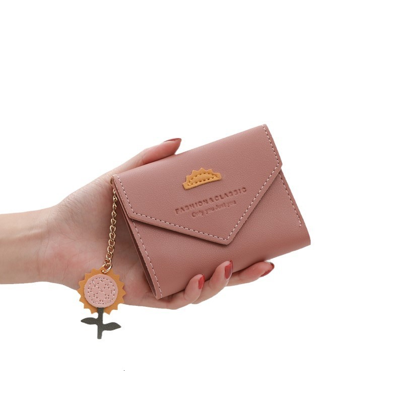 New Wallet Women Luxury Wallet Travel Fashionable Genuine Leather Mini Snap Multiple Card Slots Black Card Holder Cash Compartment Short