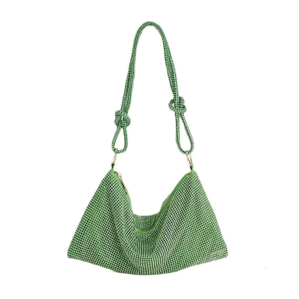 2024 New Women's with Rhinestones Handbag Party Evening Rhinestone Underarm Handheld Small Bag