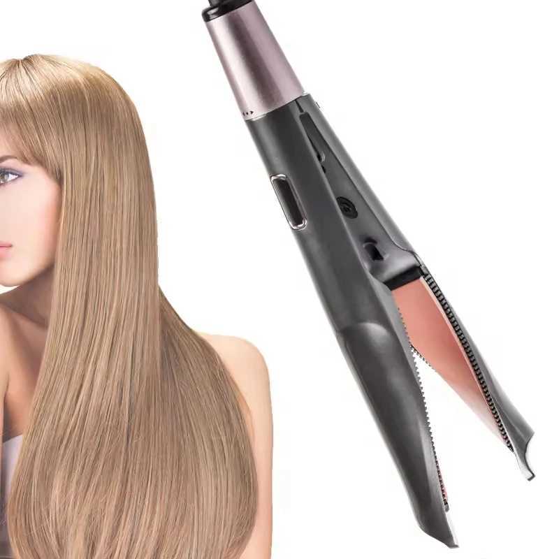2 in 1 Flat Iron Curler Twist Professional Dual Voltage Tourmaline Ionic Ceramic Hair StraightenerXJ250621