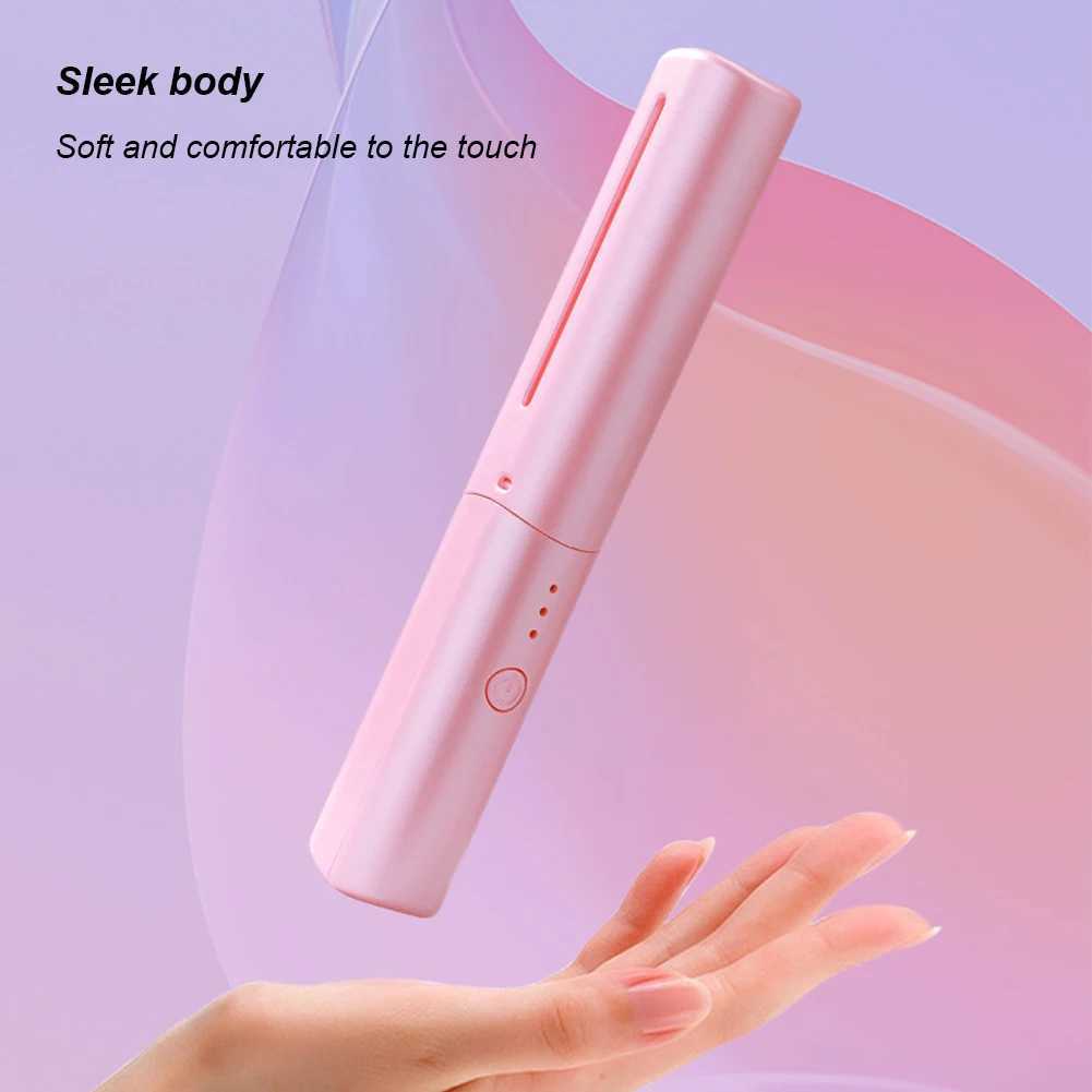 Anti-Scald Cordless Hair Straightener Brush USB Rechargeable Hair Straightener Brush Straightener Comb for Home Travel for WomenXJ250621