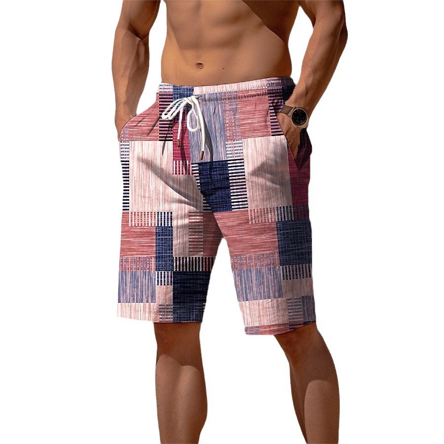 Free Shipping Designer Beach Pants2025 New European And American Summer Breathable Hawaiian Beach Shorts Foreign Trade 3D Printed Pattern Men's S