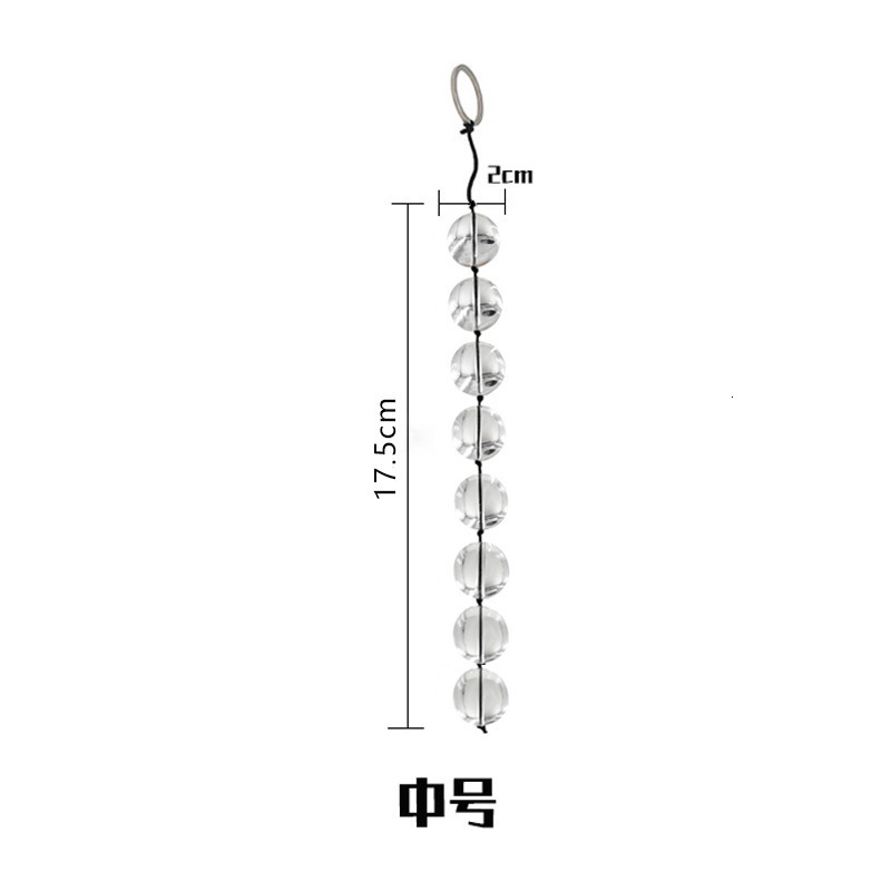 SM Anal Glass Bead Crystal Plug Couple Adult Masturbation Sex Toy