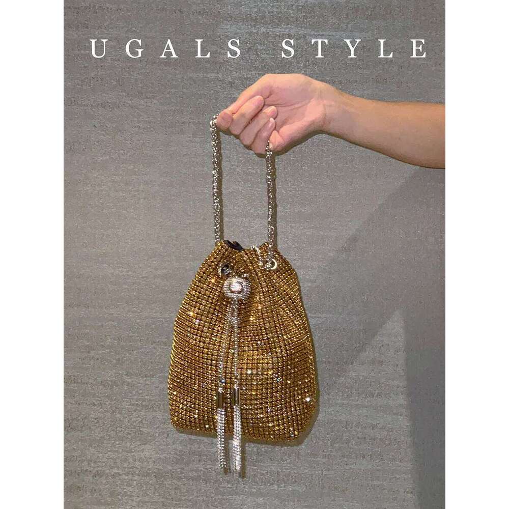 Designer Bag Dia Bucket Bags Rhinestone Bag Fashion Dinner Women Single Shoulder Designer Handbag