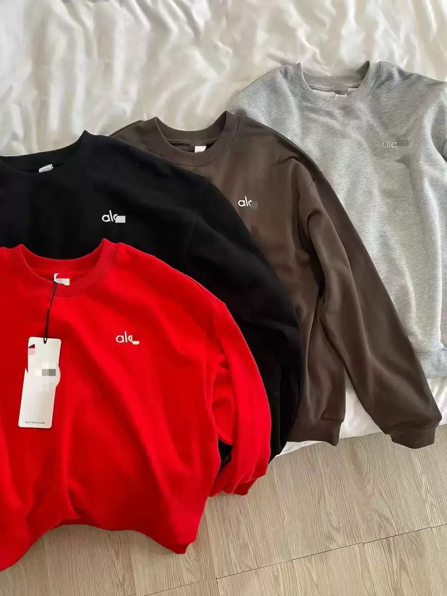 Midnight Black White Red Pink Blue lemonize sets Sweatshirts Silver Chest Loose Yoga sets Men Casual hoodie alosetly Women clothes Sportswear lemonize Sweatshirt